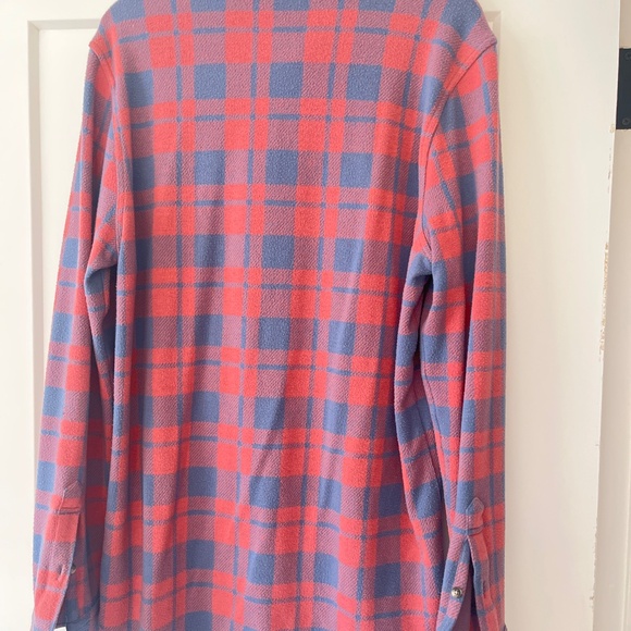 Faherty Legend Sweater Shirt in Rose Blue Check M - Picture 5 of 5